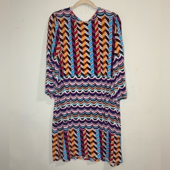 Uncle Frank Retro Colorful Geometric Artsy Women Large Mini Funky Summer Dress - Picture 2 of 7